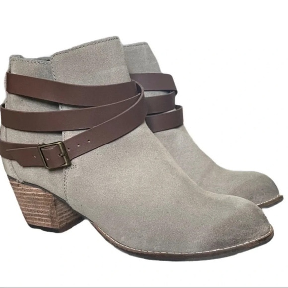 Dolce Vita Suede Leather Strap Ankle Boots Size 7 - Picture 1 of 12